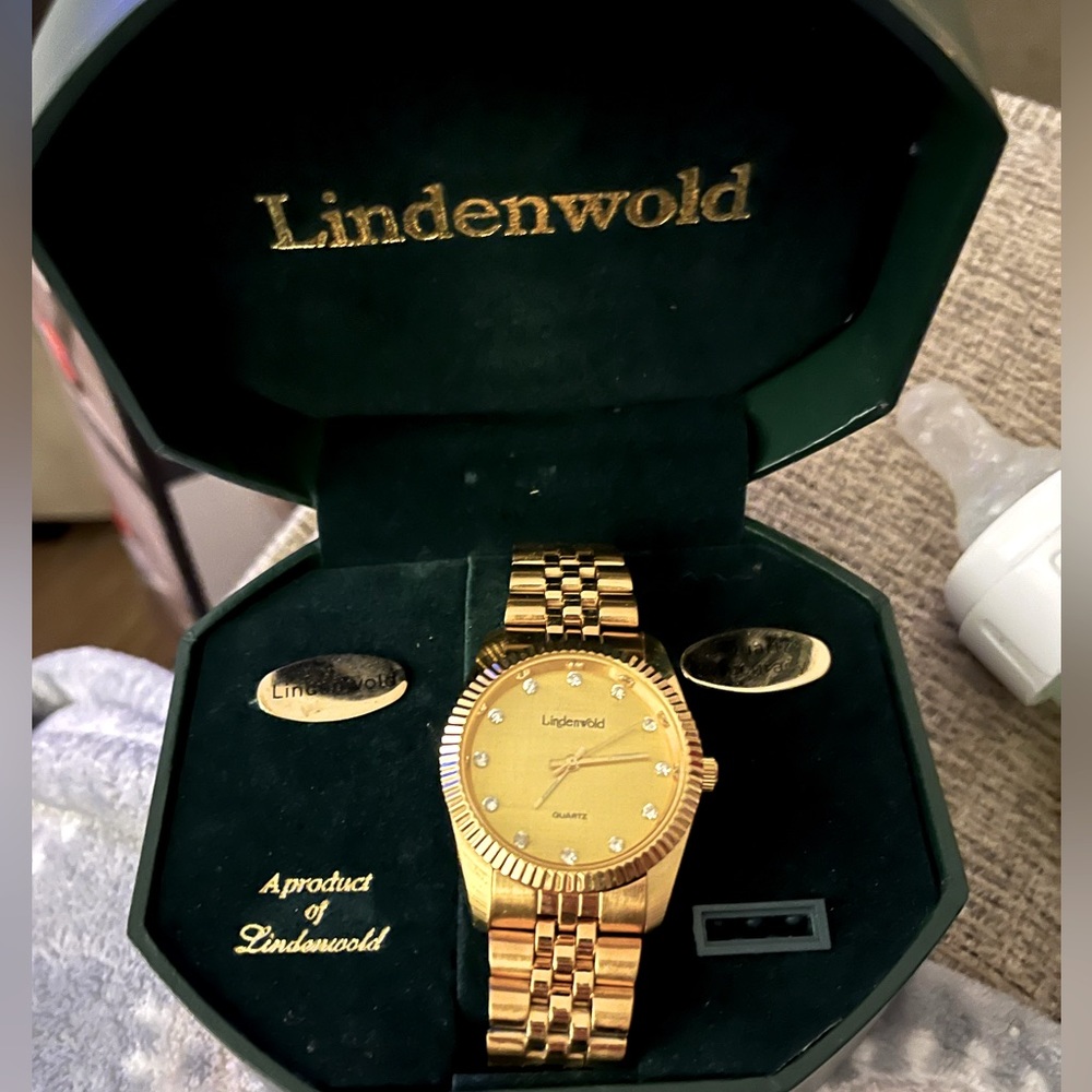 Lindenwold gold plated watch brand new in box